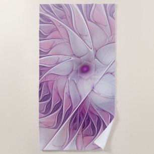Mooie roze ventilator moderne Abstracte fractale k Strandlaken
