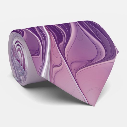 Mooie roze ventilator moderne Abstracte fractale k Stropdas (Opgerold)