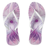 Mooie roze ventilator moderne Abstracte fractale k Teenslippers (Voetbed)