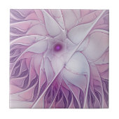 Mooie roze ventilator moderne Abstracte fractale k Tegeltje (Voorkant)
