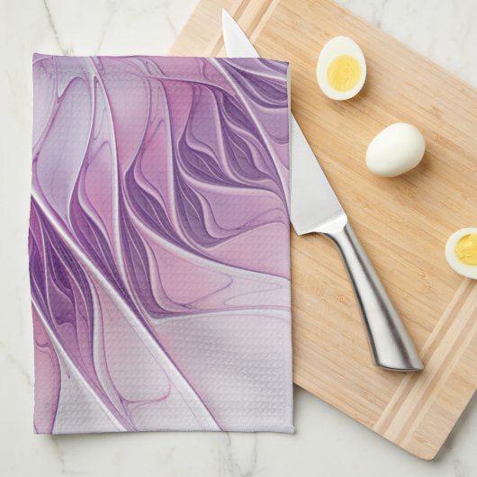 Mooie roze ventilator moderne Abstracte fractale k Theedoek (Quarter Fold)