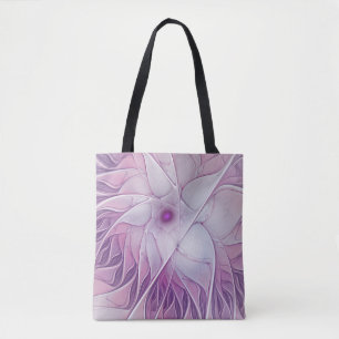 Mooie roze ventilator moderne Abstracte fractale k Tote Bag