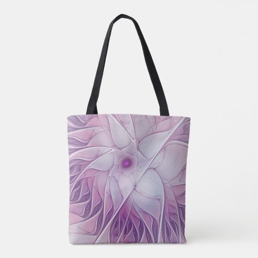 Mooie roze ventilator moderne Abstracte fractale k Tote Bag (Achterkant)