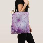 Mooie roze ventilator moderne Abstracte fractale k Tote Bag (Dichtbij)