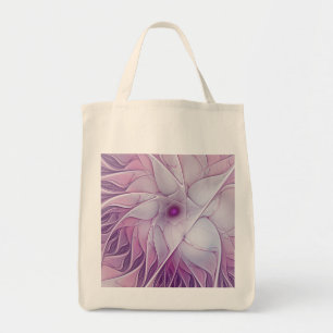 Mooie roze ventilator moderne Abstracte fractale k Tote Bag
