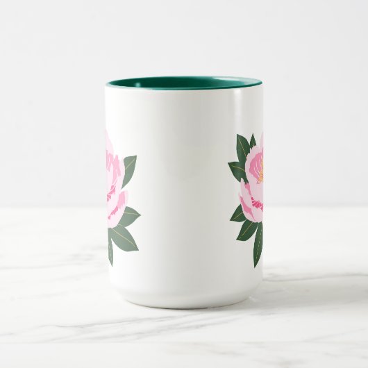 Mooie roze ventilator mok (Midden)