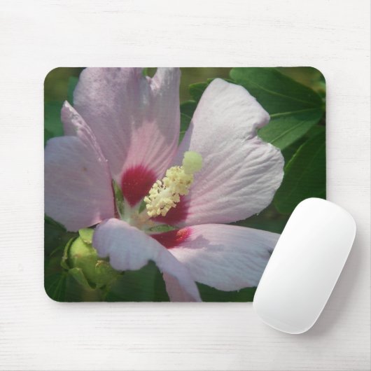 Mooie roze ventilator Mousepad Muismat (Met muis)