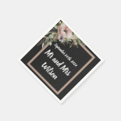 Mooie roze ventilator op Roos Gold Cocktail napkin Servet (Hoek)