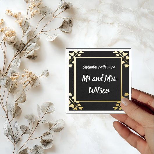 Mooie roze ventilator op Roos Gold Cocktail napkin Servet