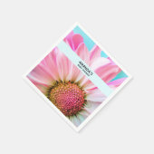 Mooie roze ventilator Sluit foto-Baby shower af Servet (Hoek)