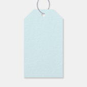 Mooie roze ventilator sluit foto-bruiloft dicht cadeaulabel (Achterkant)