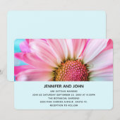 Mooie roze ventilator sluit foto-bruiloft dicht kaart (Voorkant / Achterkant)