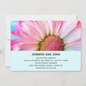 Mooie roze ventilator sluit foto-bruiloft dicht kaart (Voorkant)