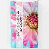 Mooie roze ventilator Sluit foto-Moederdag op Spandoek (Verticaal)