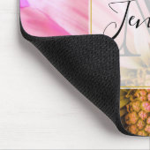 Mooie roze ventilator sluit foto-monogram af muismat (Hoek)