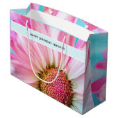 Mooie roze ventilator Sluit foto van zaterdag af Groot Cadeauzakje (Achterkant Gekanteld)