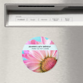 Mooie roze ventilator Sluit foto van zaterdag af Magneet (Insitu (Vaatwasser))