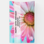 Mooie roze ventilator Sluit foto van zaterdag af Spandoek (Verticaal)