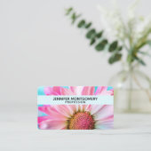 Mooie roze ventilator Sluit foto-Visitekaartje af Visitekaartje (Staand voorkant)