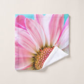 Mooie roze ventilator Sluiten Foto Bad Handdoek (Wasdoekje)