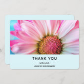 Mooie roze ventilator Sluiten Foto Bedankkaart (Voorkant / Achterkant)