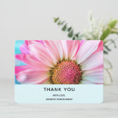 Mooie roze ventilator Sluiten Foto Bedankkaart (Staand voorkant)