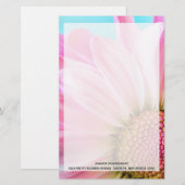 Mooie roze ventilator Sluiten Foto Briefpapier (Voorkant / Achterkant)