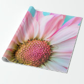 Mooie roze ventilator Sluiten Foto Cadeaupapier (Uitgerold)