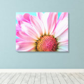 Mooie roze ventilator Sluiten Foto Canvas Afdruk (Insitu (Houten vloer))