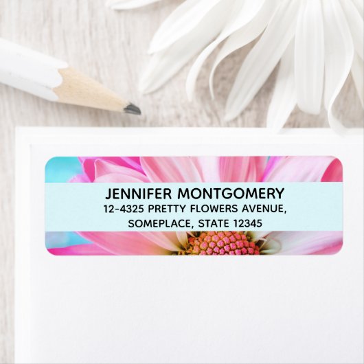 Mooie roze ventilator Sluiten Foto Etiket (Insitu)