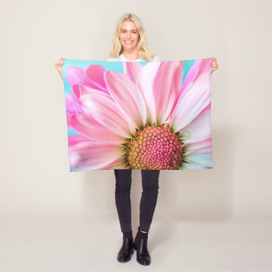 Mooie roze ventilator Sluiten Foto Fleece Deken (In situ)