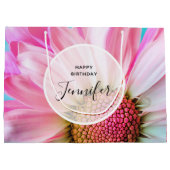 Mooie roze ventilator Sluiten Foto Groot Cadeauzakje (Achterkant)