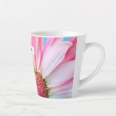 Mooie roze ventilator Sluiten Foto Latte Mok (Rechts)