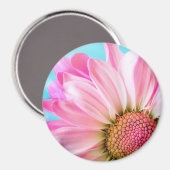 Mooie roze ventilator Sluiten Foto Magneet (Voorkant / Achterkant)