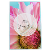 Mooie roze ventilator Sluiten Foto Medium Cadeauzakje (Voorkant)