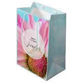 Mooie roze ventilator Sluiten Foto Medium Cadeauzakje (Voorkant Gekanteld)