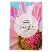 Mooie roze ventilator Sluiten Foto Medium Cadeauzakje (Achterkant)