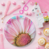 Mooie roze ventilator Sluiten Foto Papieren Bordje (Feest)