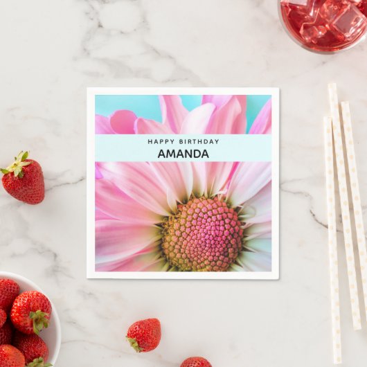 Mooie roze ventilator Sluiten Foto Servet (Insitu)