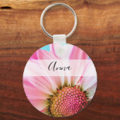 Mooie roze ventilator Sluiten Foto Sleutelhanger (Voorkant)