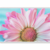 Mooie roze ventilator Sluiten Foto Sticker (Voorkant)