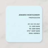 Mooie roze ventilator Sluiten Foto Vierkante Visitekaartje (Achterkant)