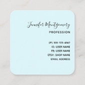 Mooie roze ventilator Sluiten Foto Vierkante Visitekaartje (Achterkant)