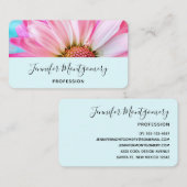 Mooie roze ventilator Sluiten Foto Visitekaartje (Voorkant / Achterkant)