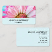 Mooie roze ventilator Sluiten Foto Visitekaartje (Voorkant / Achterkant)