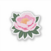 Mooie roze ventilator sticker (Voorkant)