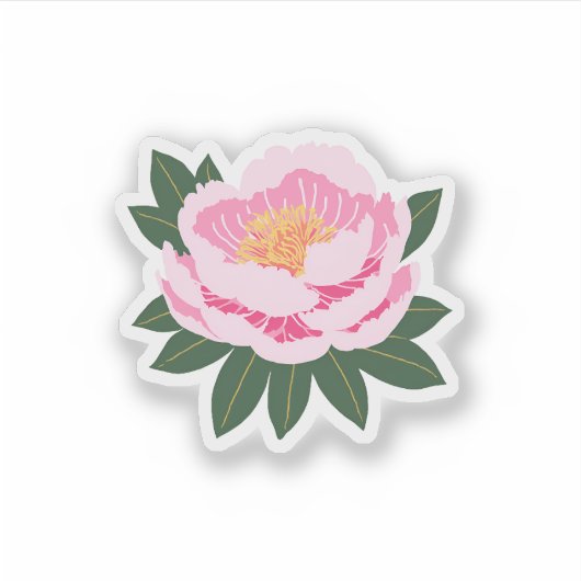 Mooie roze ventilator sticker (Voorkant)