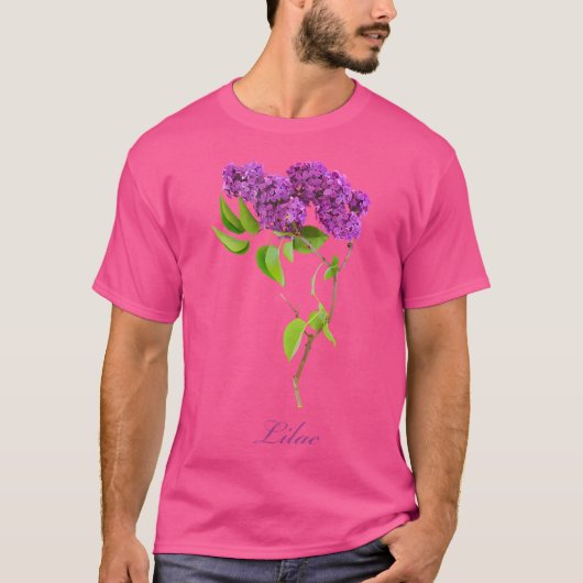 Mooie Roze Verse Sering Stekken T-shirt (Voorkant)