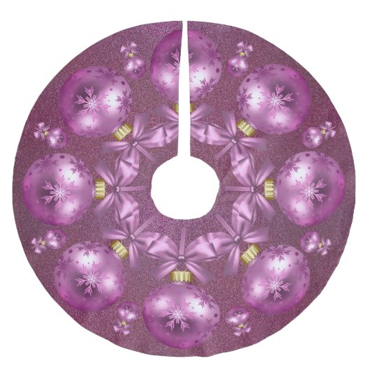 Mooie roze versiering kerstboom rok (Voorkant)