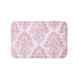 Mooie Roze Victoriaanse Damast Watercolor Patroon Badmat
